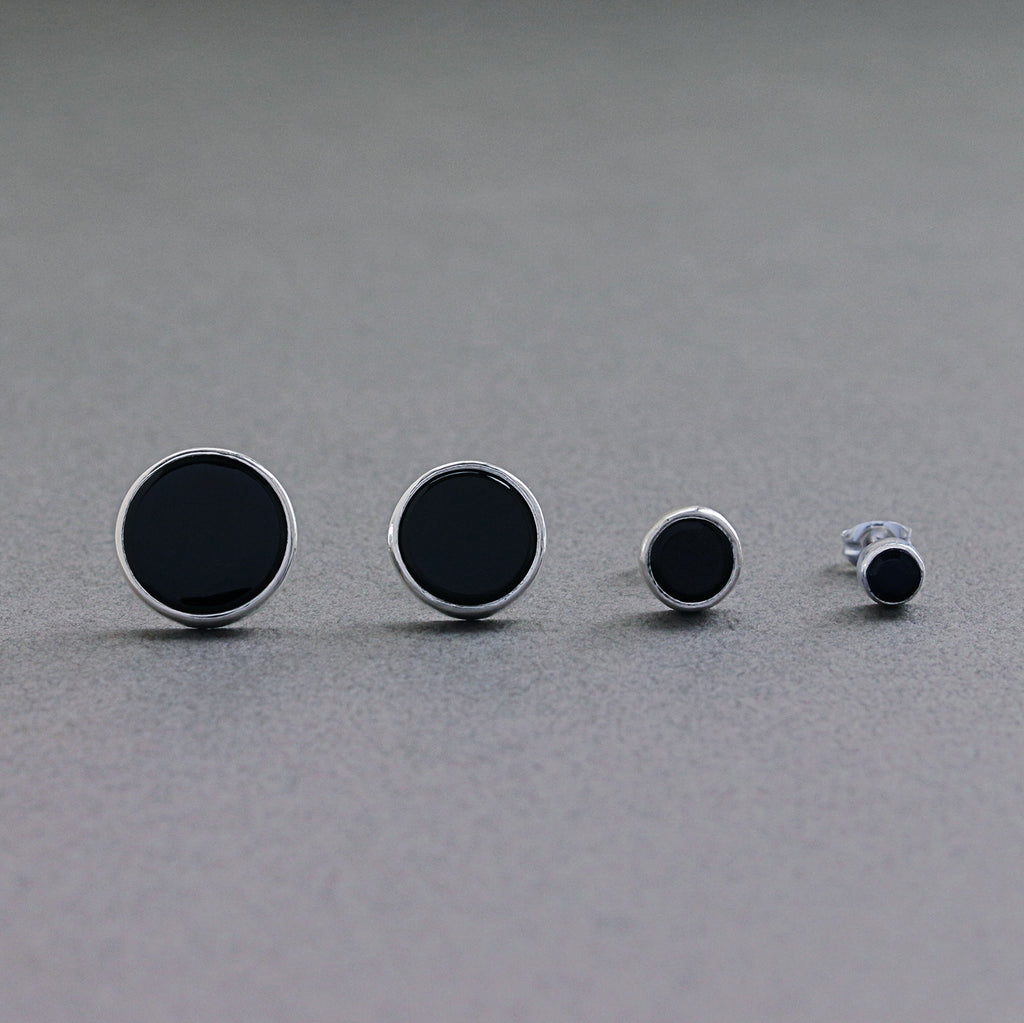 ブラック オニキス スタッド ピアス（片耳） | Black onyx stud