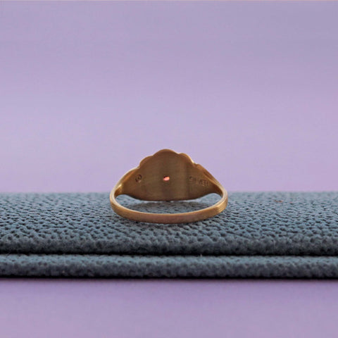 クラウド リング 11号 - マット / ガーネット / K18メッキ | Cloud ring #11 - matte finish / garnet / 18K plating