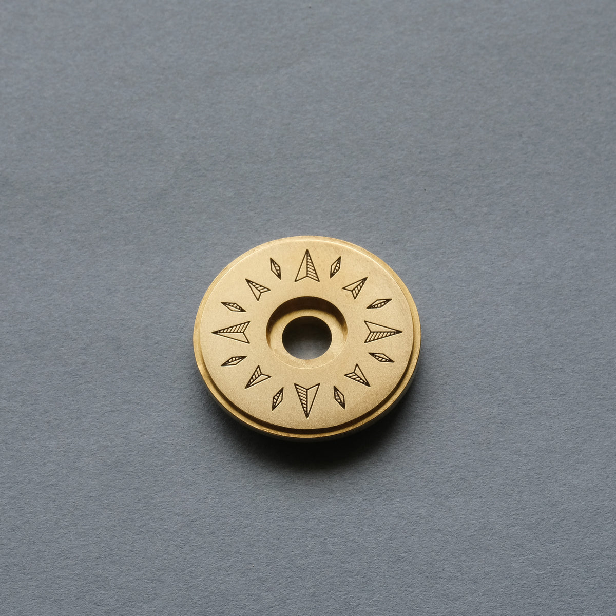 Compass Rose Bar End Caps - Brass