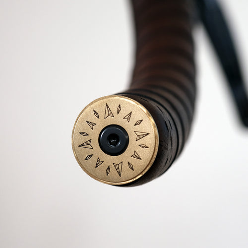 Compass Rose Bar End Caps - Brass