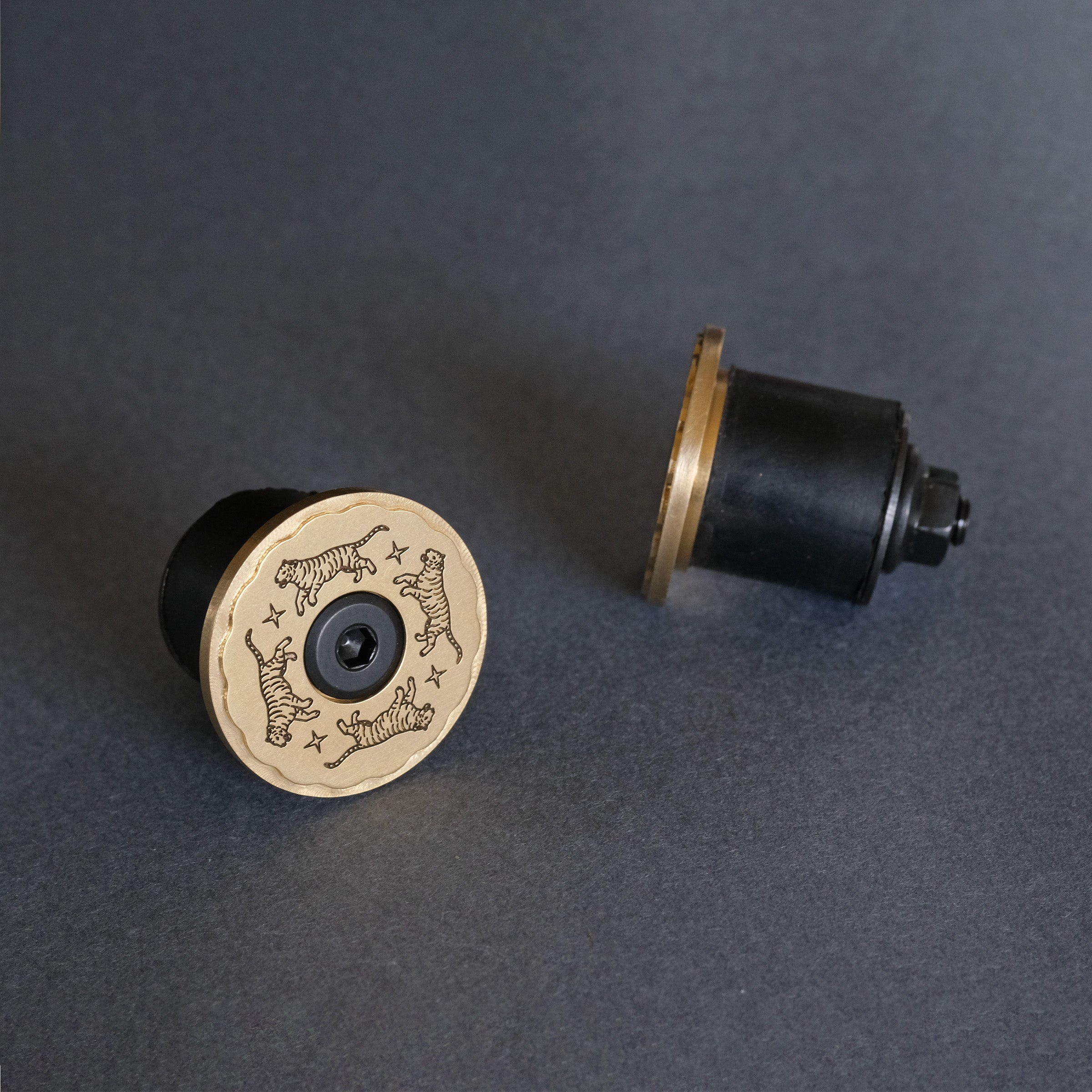Tiger Bar End Caps- Brass