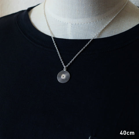 レコード ネックレス L | Vinyl record necklace L