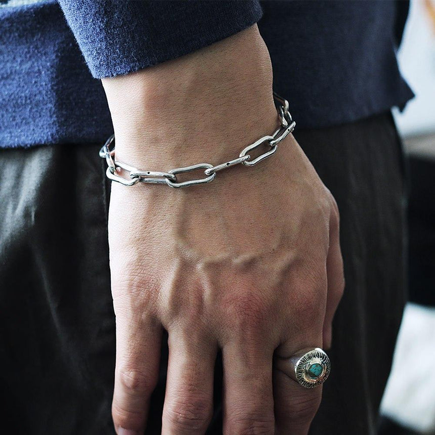 Dot Silver Chain Bracelet