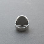 ブラック オニキス カボション シグネット リング | Black onyx cabochon signet ring