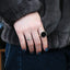 ブラック オニキス カボション シグネット リング | Black onyx cabochon signet ring