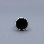ブラック オニキス カボション シグネット リング | Black onyx cabochon signet ring
