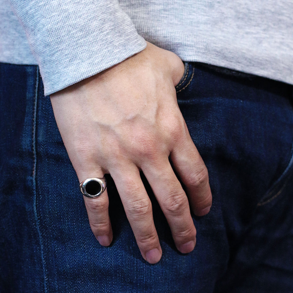 シグネット リング 07 - ブラック オニキス | Signet ring 07 - black onyx