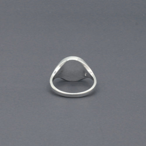 ダルメシアン ジャスパー スリム シグネット リング