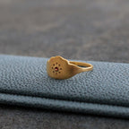 Cloud Ring #11 - Matte Finish / Garnet / 18K Plating