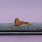 Cloud Ring #11 - Matte Finish / Garnet / 18K Plating