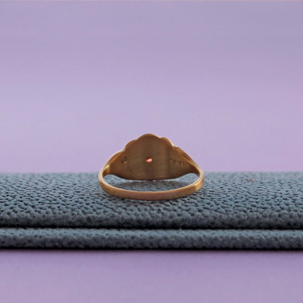 クラウド リング 11号 - マット / ガーネット / K18メッキ  | Cloud ring #11 - matte finish / garnet / 18K plating