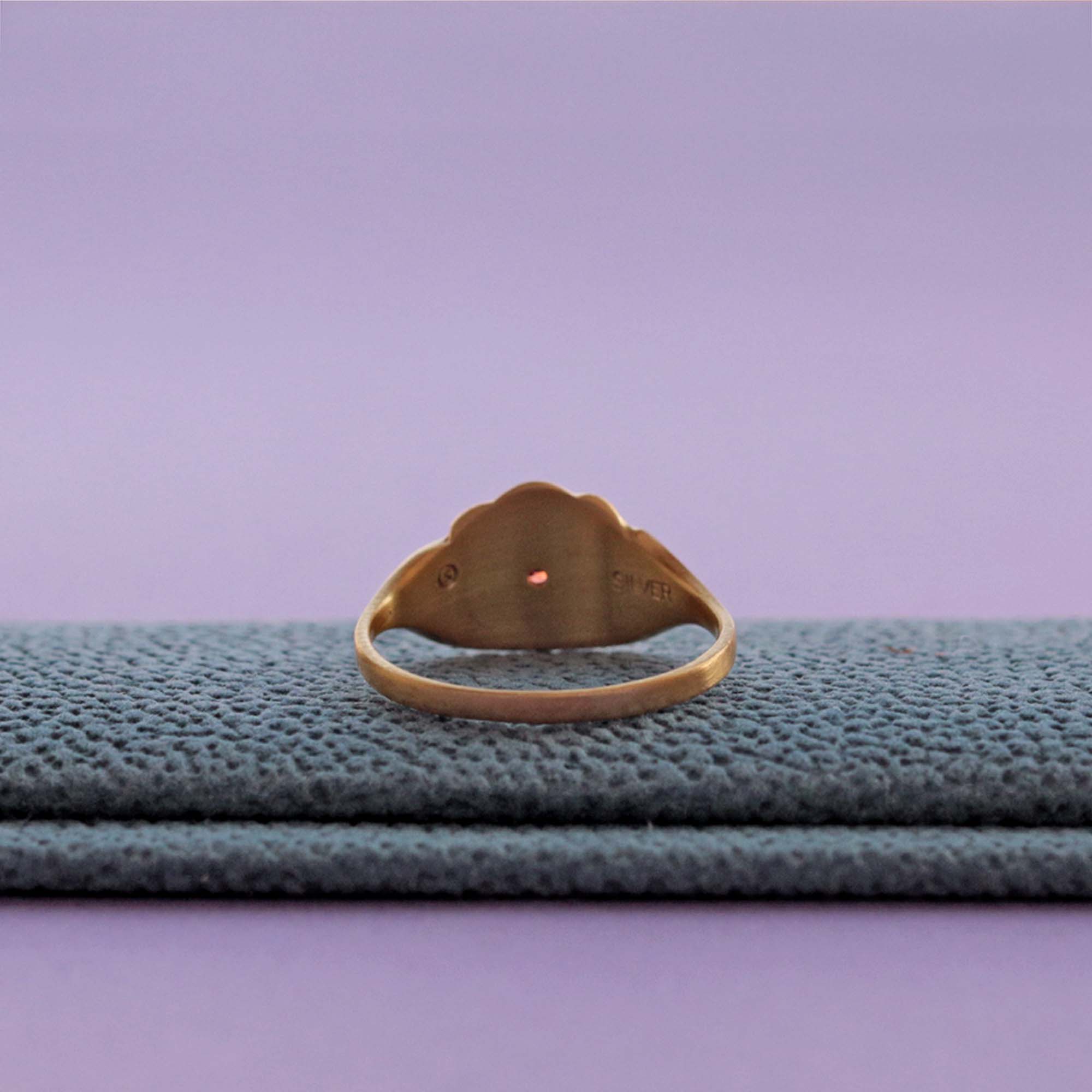 クラウド リング 11号 - マット / ガーネット / K18メッキ  | Cloud ring #11 - matte finish / garnet / 18K plating