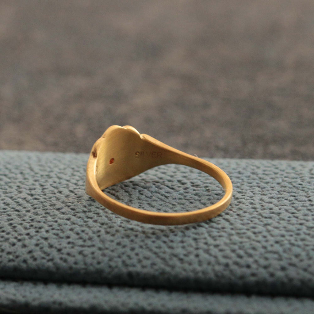 クラウド リング 11号 - マット / ガーネット / K18メッキ  | Cloud ring #11 - matte finish / garnet / 18K plating