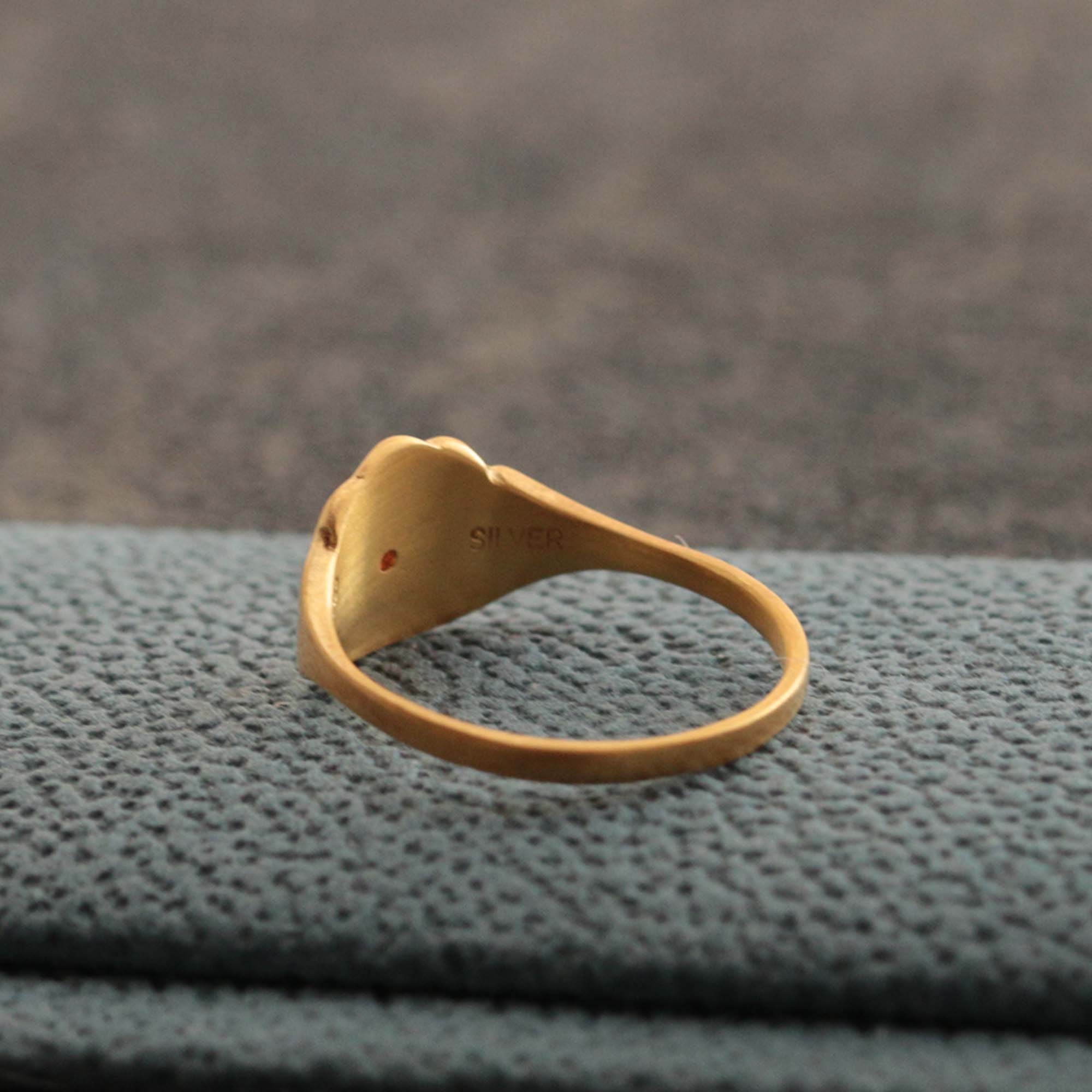 Cloud Ring #11 - Matte Finish / Garnet / 18K Plating