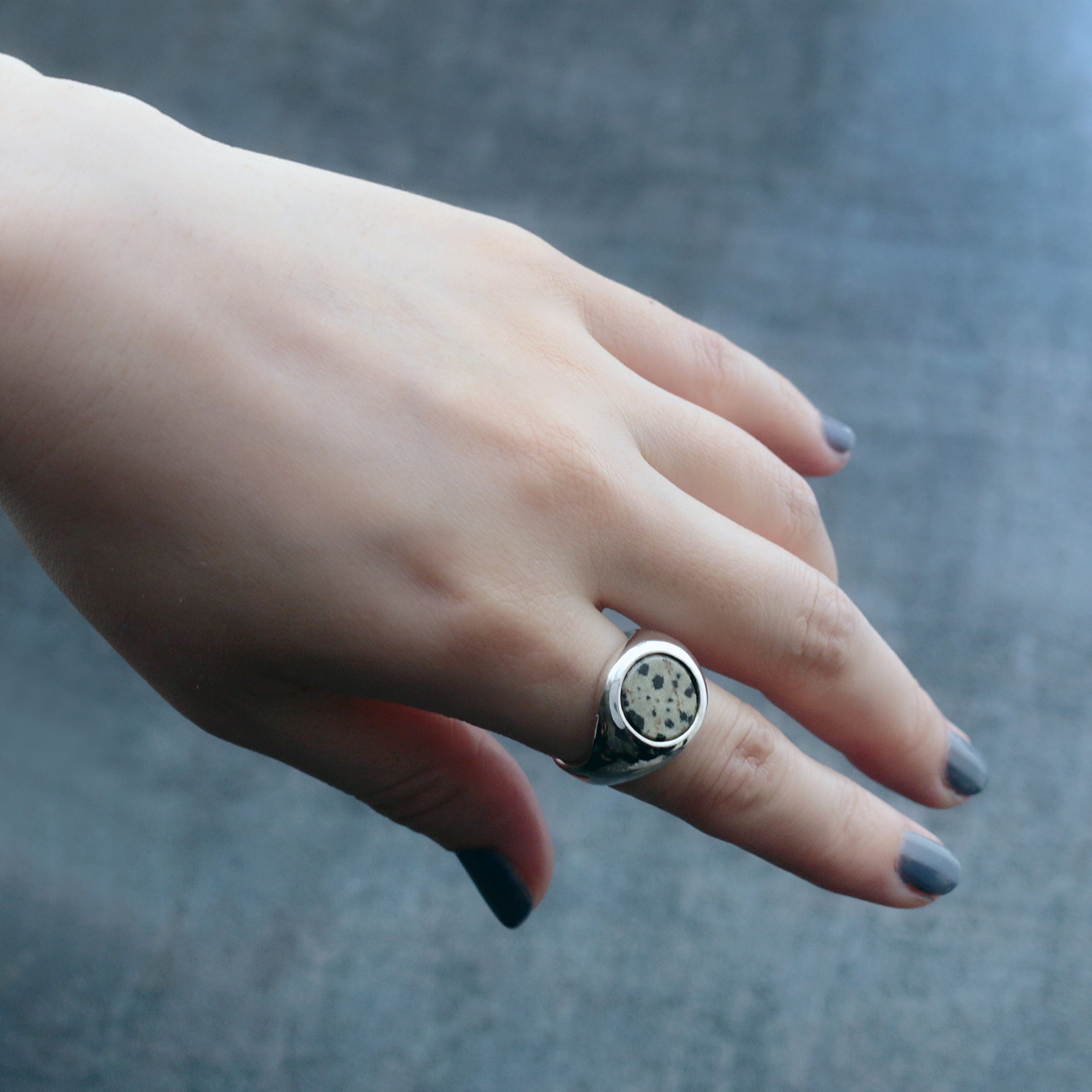 シグネット リング 07 - ダルメシアン・ジャスパー